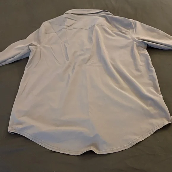 Eddie Bauer Women's Gray Button Down Shirt-S - Picture 4 of 8